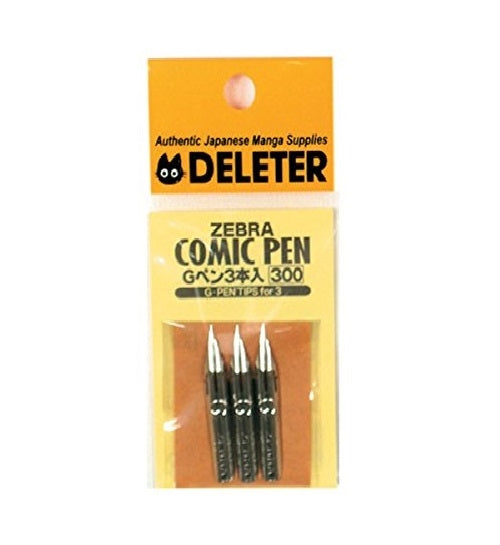 DELETER for ZEBRA Comic Pen Nib - G-Pen - Pack of 3 (300) – DELETER-USA