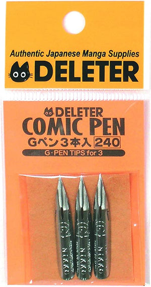 DELETER Comic Pen Nib - G Pen Nib - Pack of 3 (240)