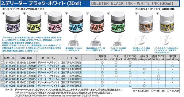 DELETER White 1 Manga Ink - Aqueous White-out - 30ml Bottle – DELETER-USA