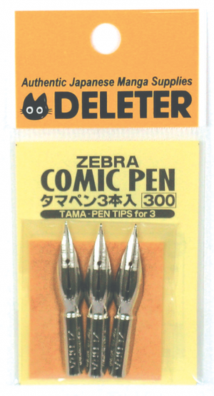DELETER for ZEBRA Comic Pen Nib - Tama-Pen - Pack of 3 (300)
