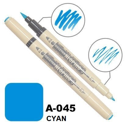 DELETER Neopiko 3 Cyan (A-045) Dual-tipped Water-based Fabric Marker