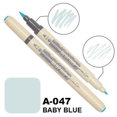 DELETER Neopiko 3 Baby Blue (A-047) Dual-tipped Water-based Fabric Marker