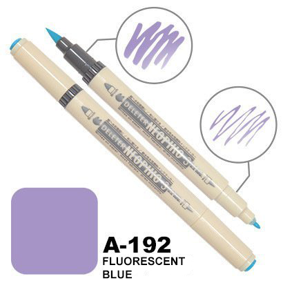 DELETER Neopiko 3 Fluorescent Blue (A-192) Dual-tipped Water-based Fabric Marker