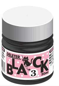 DELETER Black 3 Manga Ink - Waterproof Matte - 30ml Bottle