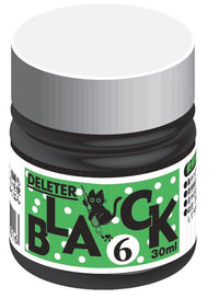 DELETER Black 6 Manga Ink - Fast Drying - 30ml Bottle