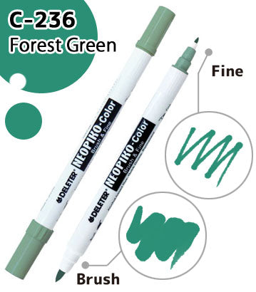 DELETER NEOPIKO-Color Forest Green (C-236) Alcohol-based Dual Tipped Marker