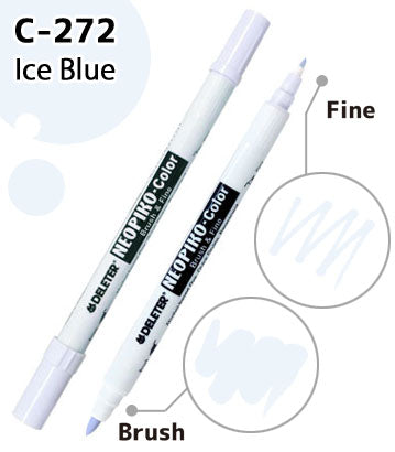 DELETER NEOPIKO-Color Ice Blue (C-272) Alcohol-based Dual Tipped Marker