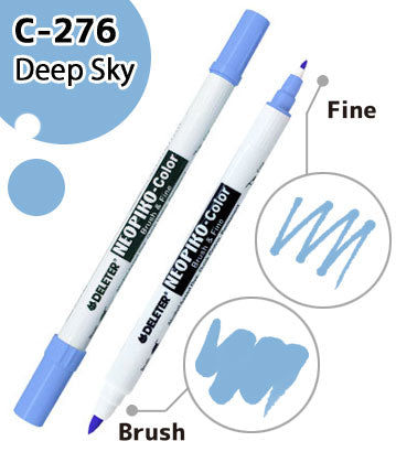 DELETER NEOPIKO-Color Deep Sky (C-276) Alcohol-based Dual Tipped Marker