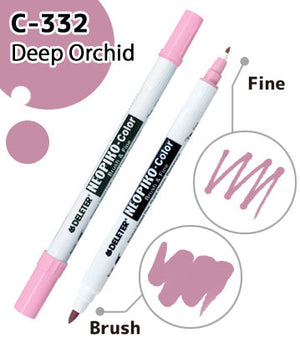 DELETER NEOPIKO-Color Deep Orchid (C-332) Alcohol-based Dual Tipped Marker