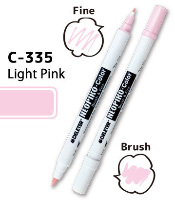 DELETER NEOPIKO-Color Light Pink (C-335) Alcohol-based Dual Tipped Marker