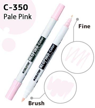 DELETER NEOPIKO-Color Pale Pink (C-350) Alcohol-based Dual Tipped Marker
