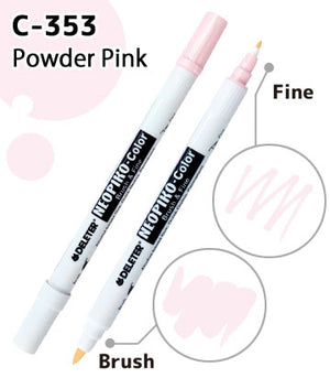 DELETER NEOPIKO-Color Powder Pink (C-353) Alcohol-based Dual Tipped Marker