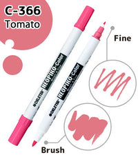 DELETER NEOPIKO-Color Tomato (C-366) Alcohol-based Dual Tipped Marker