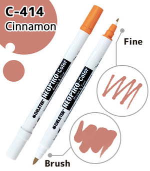 DELETER NEOPIKO-Color Cinnamon (C-414) Alcohol-based Dual Tipped Marker