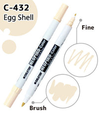 DELETER NEOPIKO-Color Egg Shell (C-432) Alcohol-based Dual Tipped Marker