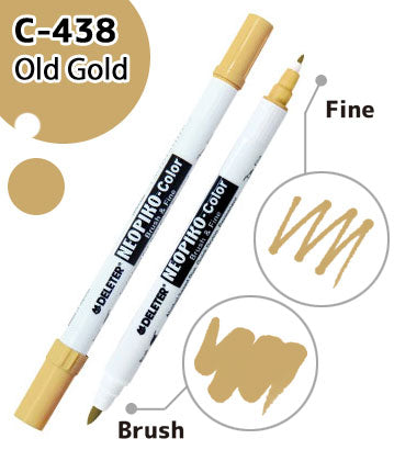 DELETER NEOPIKO-Color Old Gold (C-438) Alcohol-based Dual Tipped Marker