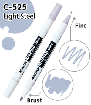DELETER NEOPIKO-Color Light Steel (C-525) Alcohol-based Dual Tipped Marker