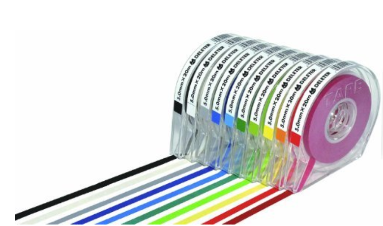 DELETER Color Tape 0.5mm x 20m (Case included)