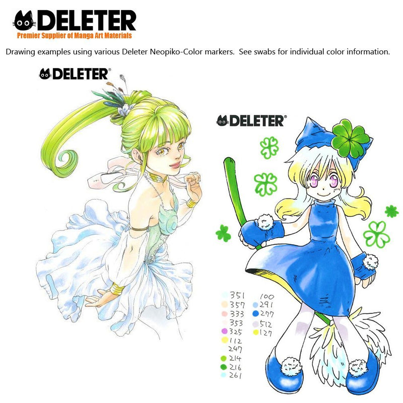 DELETER NEOPIKO-Color Peacock Blue (C-254) Alcohol-based Dual Tipped Marker