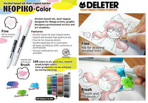 DELETER NEOPIKO-Color Citron Yellow (C-125) Alcohol-based Dual Tipped Marker