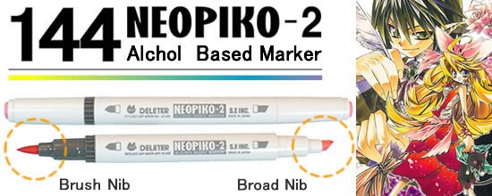 DELETER Neopiko-2 Dual-tipped Alcohol-based Marker - Basic Set