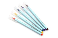 DELETER Neopiko-4 Watercolor Brush Pen - 5 Colors C Set (Orange, Yellow, Ultramarine, Purple, Dark Brown)