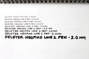 DELETER Neopiko Line 2 Multi-liner Pen - 0.1 mm - Black Ink