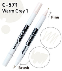 DELETER NEOPIKO-Color Grey 12 Color-Set Alcohol-based Dual Tipped Marker