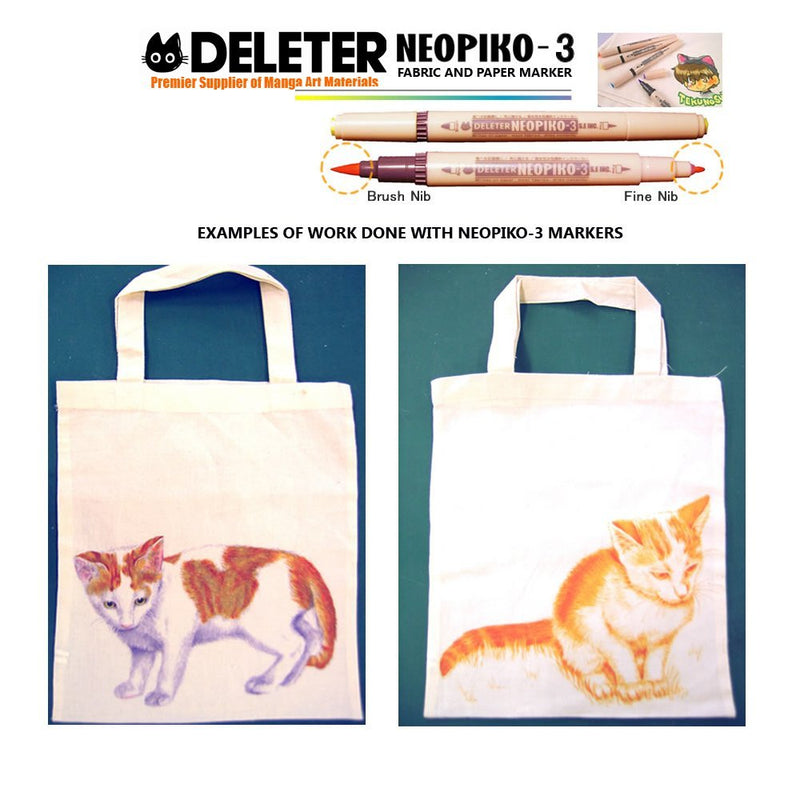 DELETER Neopiko 3 Celadon (A-058) Dual-tipped Water-based Fabric Marker