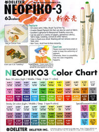 DELETER Neopiko 3 Grass Green (A-065) Dual-tipped Water-based Fabric Marker